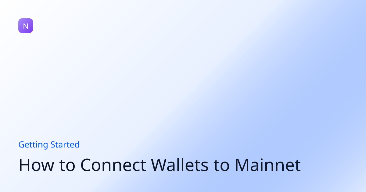 How to Connect Wallets to Mainnet | NVNM Chain Docs