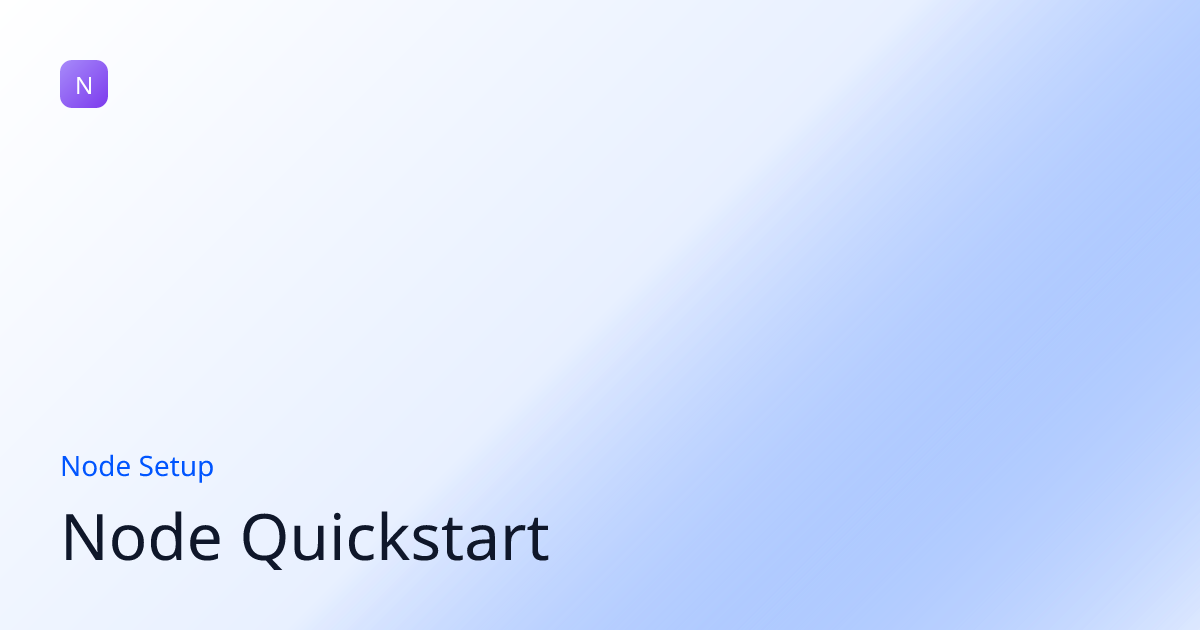 Node Quickstart | NVNM Chain Docs