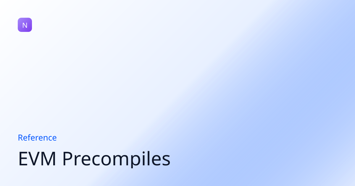 EVM Precompiles | NVNM Chain Docs