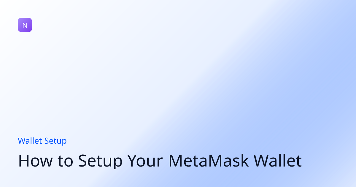 How to Setup Your MetaMask Wallet | NVNM Chain Docs