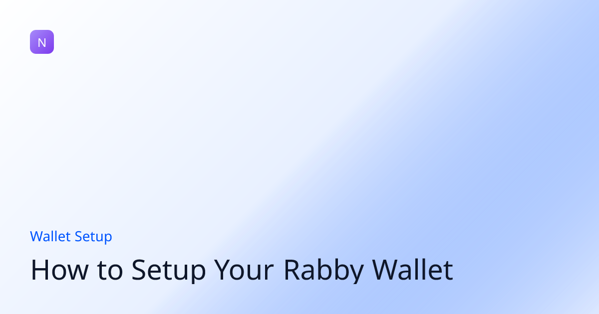 How to Setup Your Rabby Wallet | NVNM Chain Docs
